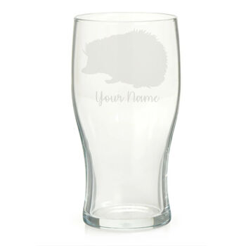 Personalised Hedgehog Engraved Glass, 3 of 5