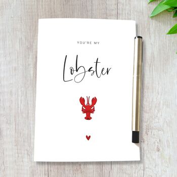 Valentines Card Lobster Anniversary Card, 2 of 6