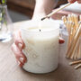 Birthday Gift For Sister Engraved Floral Candle, thumbnail 2 of 11