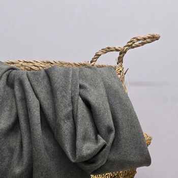 Super Soft Plain Pashmina Style Scarf In Granite Grey, 2 of 3