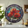 Poppy Personalised Stained Glass Effect Suncatcher, thumbnail 6 of 7