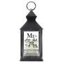 Personalised Mr And Mrs Black Candle Lantern, thumbnail 4 of 4