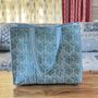 Block Print Quilted Tote Bag, Indian Print Handbag, thumbnail 8 of 11