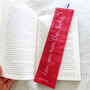 I Love You More Than Books Embroidered Bookmark, thumbnail 2 of 5