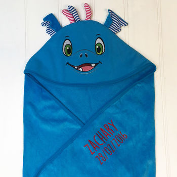 Personalised Dragon Hooded Towel, 3 of 5