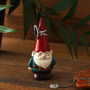Ceramic Decorative Garden Gnome Ring Holder In Gift Box, thumbnail 1 of 4