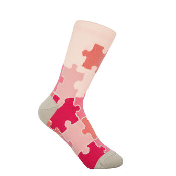 Jigsaw Pink And Beehive Beige Women's Socks Bundle, 4 of 4