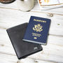 Personalised Leather Passport Cover In Ebony Black, thumbnail 1 of 6