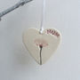 Personalised Heart Hanging Decoration Mothers Day Gift, thumbnail 2 of 4