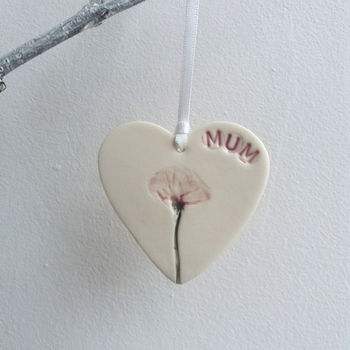 Personalised Heart Hanging Decoration Mothers Day Gift, 2 of 4