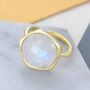 Moonstone Sterling Silver Gemstone Ring, thumbnail 3 of 4
