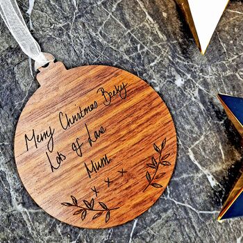 Personalised Wooden Handwritten Message Decoration, 6 of 7