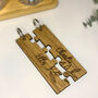 Oak Personalised Keyring For Couples, thumbnail 3 of 4