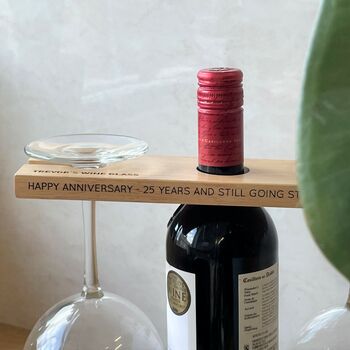 Personalised Wooden Wine Glass Server, 5 of 8