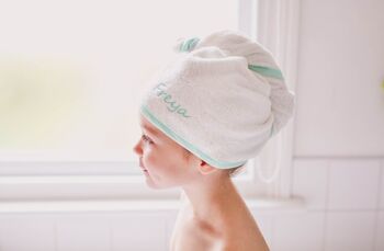 Personalised Cuddletwist Bamboo Childrens Hair Towel, 6 of 12