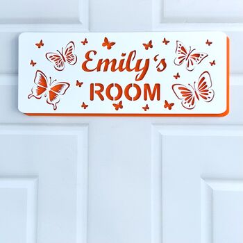 Personalised Butterfly Children's Door Sign, 5 of 10