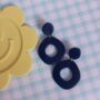 Organic Donut Polymer Clay Earrings, thumbnail 1 of 2