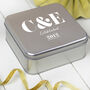 Personalised Silver 10th Anniversary Initials Tin, thumbnail 1 of 5
