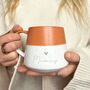 Tiny Heart Personalised Dipped Stoneware Tea/Coffee Mug Love Gift, thumbnail 1 of 10