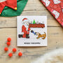 Santa And Dog Christmas Cracker Card, thumbnail 1 of 3