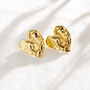 Fortune Heart Stud Earrings, thumbnail 2 of 7