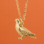 Pigeon Sterling Silver Gold Plated Necklace, thumbnail 4 of 10