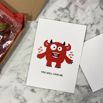 You Will Love Me Funny Monster Valentine's Card, 3 of 6