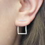 Silver On Trend Bar Earrings, thumbnail 1 of 3