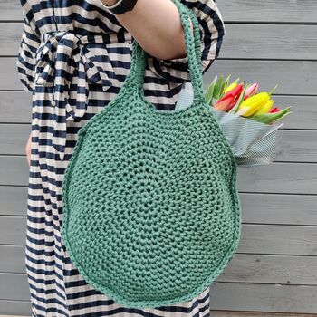 Parma Shopper Bag Chunky Cotton Crochet Kit, 7 of 8
