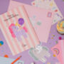 Personalised Unicorn Birthday Card With Stickers, thumbnail 7 of 8