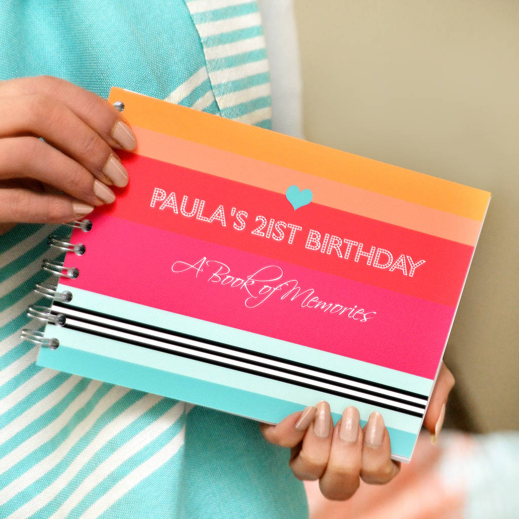 21st Birthday Guest Book By Amanda Hancocks Notonthehighstreet