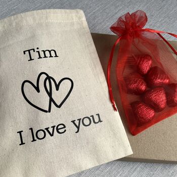 Personalised Mother's Day Heart Chocolates Bag, 4 of 5