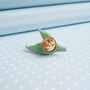 Hand Painted Lily Of The Valley Lapel Pin, thumbnail 3 of 4