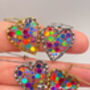 Disco Heart Necklace With Colourful Sparkles, thumbnail 4 of 11