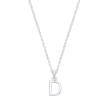 Personalised Initial Letter Sterling Silver Pendant Necklace, 4 of 12
