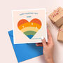 Personalised Rainbow Heart Valentine's Card, thumbnail 1 of 6