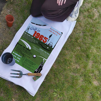 Golf Towel Gift Personalised For Any Year Of The Sport, 4 of 8