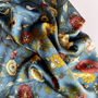 Blue Floral And Butterflies Silky Scarf, thumbnail 3 of 8