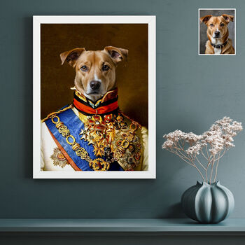 Personalised Lieutenant Officer Renaissance Pet Portrait, 6 of 12