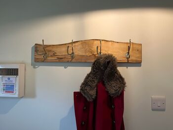 Coat Hooks Mounted On Handcrafted Spalted Beech Wood, 2 of 9