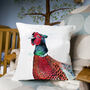 Inky Pheasant Large Luxury Cushion And Inner, thumbnail 4 of 4