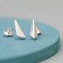 Simple Sterling Silver Studs. Kite Shape, thumbnail 1 of 10