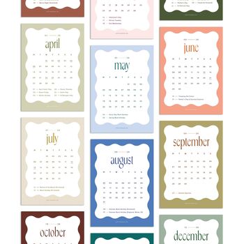 2026 Personalised Diary With Desk Calendar And Pen Set, 11 of 12