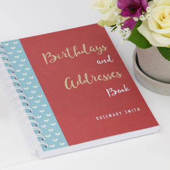 Personalised Birthday And Address Book With Flowers, 2 of 11