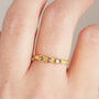 Matte Gold Plated Silver Chocolate Diamond Ring, thumbnail 6 of 9