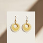 Yellow And White Circular Earrings, thumbnail 1 of 6