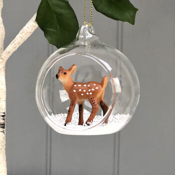 Christmas Glass Deer Bauble, 2 of 4