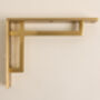 Satin Brass Art Deco Solid Brass Brackets, thumbnail 6 of 8