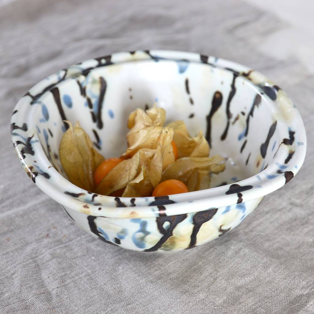 Japanese Handmade Decorative Ceramic Bowl By Two Persimmons