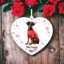 Personalised Pet Doberman Dog Red Love Decoration, thumbnail 1 of 2